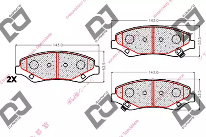 Комплект тормозных колодок DJ PARTS BP2065